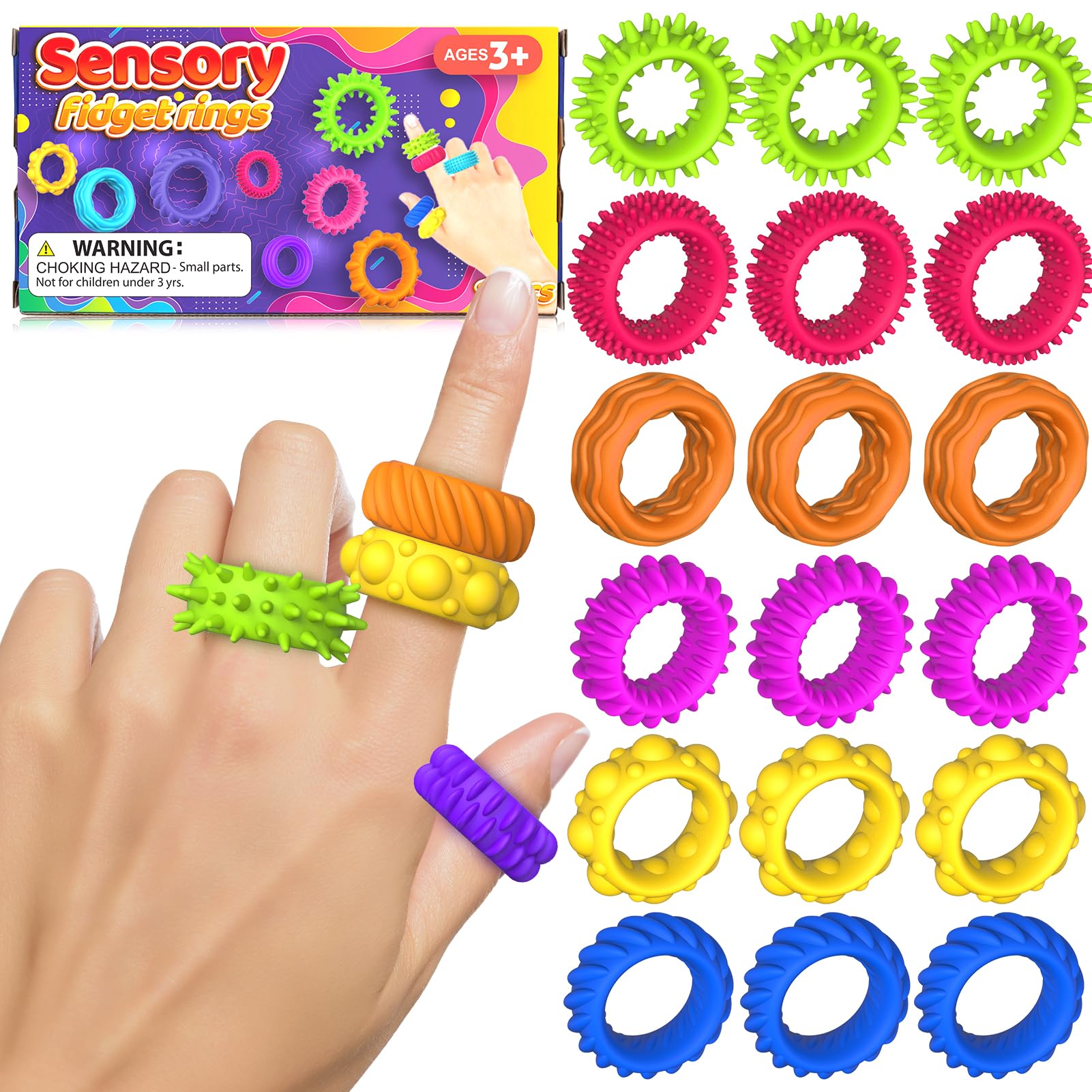 Sensory Fidget Rings — Quiet Finger Focus Set